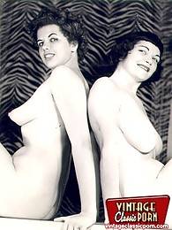 Several fifties ladies showing their puffy nipples naked
